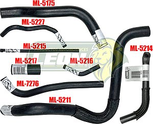 MANGUERAS MOLDEADAS DE ENFRIAMIENTO CHRYSLER ATOS 1.1L 05-11 (KIT c/8 pzas.) LEÓN