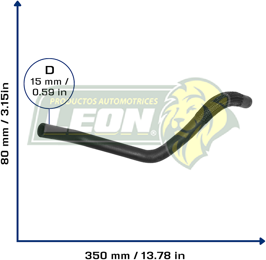 MANGUERA (521458) DE PASO REFRIGERACION NISSAN 2.4L PK-UP D21 90-08, ESTAQUITAS 98-01, FRONTIER 98-04, NP300 09-15, X-TERRA 00-04, CADILLAC 3.2L CTS 03-04, CHRYSLER 3.8L PACIFICA 2006, DODGE RAM 5.9L 2500 03-09, 6.7L 07-09, 3500 03-09, 6.7L RAM 3500 07-09, 4500 08-10, 5500 08-10 (31458, 63201, 2036, CH180114)