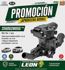 TOMA AGUA HYUNDAI ACCENT 1.6L 20, KIA SELTOS 1.6L 19-24 “MODULO TERMOSTATO ELECTRONICO” (100-167)