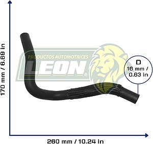 MANGUERA CALEFACCION TOYOTA YARIS L4 1.3L 04-05 (SALIDA) Ø: 16 mm, L: 200x300 mm, LONGITUD: 430 mm