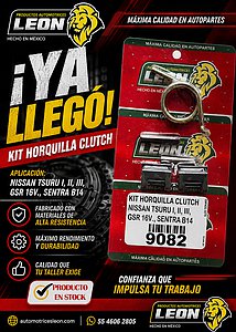 KIT HORQUILLA CLUTCH NISSAN TSURU I, II, III, GSR 16V., SENTRA B14