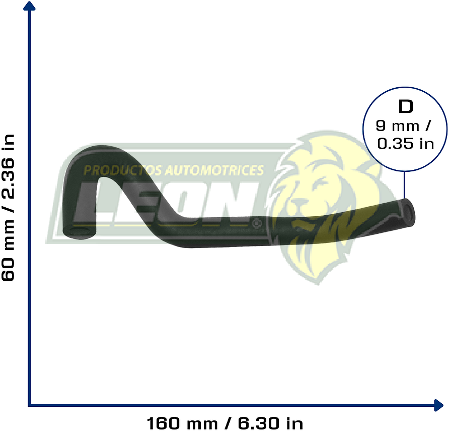 MANGUERA REFRIG. VW AMAROK L4 2.0L 11-17 (2H0122447G) TUBO A TOMA Ø: 7x9 mm, L: 70x150 mm, LONGITUD: 230 mm