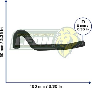MANGUERA REFRIG. VW AMAROK L4 2.0L 11-17 (2H0122447G) TUBO A TOMA Ø: 7x9 mm, L: 70x150 mm, LONGITUD: 230 mm