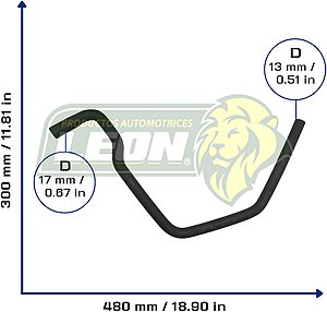 MANGUERA CALEFACTOR FORD FOCUS L4 2.0L 05-13 (5S4618K359AB) SALIDA Ø: 15 mm, L: 330x430 mm, LONGITUD: 740 mm