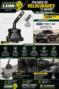 PALANCA VELOCIDADES “2 HOYOS” FORD F-350 TRANSMISION 4050 99-08 (TDEC1540)