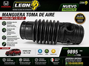 MANGUERA TOMA DE AIRE HONDA CRV 1.5L 17-22 (172265PAA00)