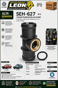 T BULBO TEMPERATURA VW CARIBE Ø: 33-34 mm, ROSCA DE LATON 22x1.5 mm (CON O-RING)