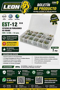 ESTUCHE DE PURGADORES DE FRENOS CONT. 18 MED. = 131 pzas.