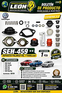 REPUESTO PALANCA VEL. Y VARILLAJE VW GOLF, JETTA, A2, A3, DERBY REPUESTO SUP. COMPLETO (25 pzas.)