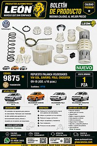 REPUESTO PALANCA VEL. VW GOL, SAVEIRO, POLO, CROSSFOX 09-18 (JGO. c/16 pzas.)