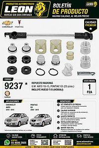 REPUESTO MAROMA G.M. AVEO 10-15, PONTIAC G3 (23 pzas.) INCLUYE HUESO T/O (HO808J)