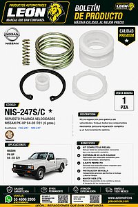 REPUESTO PALANCA VEL. NISSAN PK-UP 94-03 D21 (6 pzas.)