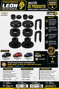 REPUESTO BUJES CHICOTE VELOCIDADES G.M. SPARK CLASIC 1.2L, BEAT 18-21, AVEO (JGO. c/12 pzas.)