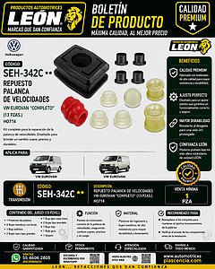 REPUESTO PALANCA VEL. VW EUROVAN “COMPLETO” (13 pzas.) HO714