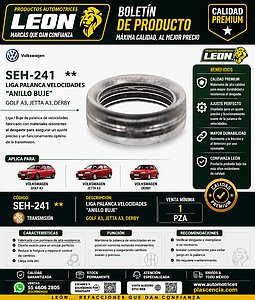 LIGA PALANCA VELOCIDADES GOLF A3, JETTA A3, DERBY “ANILLO BUJE”