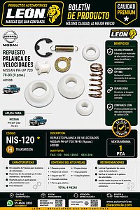 REPUESTO PALANCA VEL. NISSAN PK-UP 720 78-93 (9 pzas.) HO598