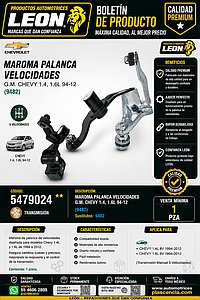 MAROMA PALANCA VELOCIDADES G.M. CHEVY 1.4, 1.6L 94-12 (9482)