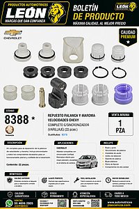 REPUESTO PALANCA Y MAROMA VELOCIDADES CHEVY COMPLETO C/SINCRONIZADOR (VARILLAJE) (22 pzas.)