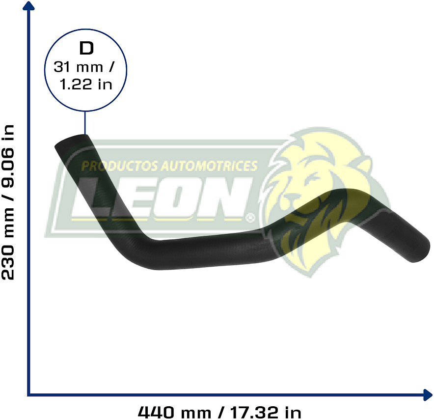 MANGUERA RAD. INF. TOYOTA COROLLA 1.8L 93-97 Ø: 31 mm, L: 300x370 mm, LONGITUD: 470 mm