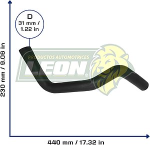 MANGUERA RAD. INF. TOYOTA COROLLA 1.8L 93-97 Ø: 31 mm, L: 300x370 mm, LONGITUD: 470 mm