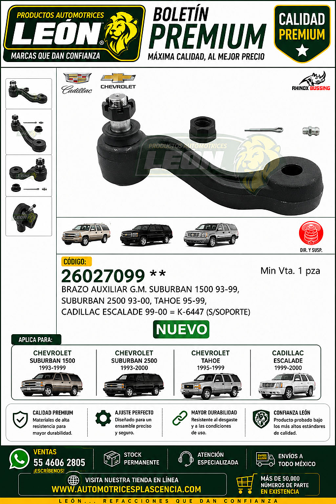 ROTULA SUSPENSION G.M. EQUINOX 05-09, MONTECARLO 00-07, UPLANDER 05-09, VENTURE 97-04, PONTIAC AZTEK 01-02, MONTANA 05-07, TORRENT 05-09, BUIK ALLURE 05-09, CENTURY 97-03 (CK5331, BA085MX, AMGK5331) (INFERIOR)