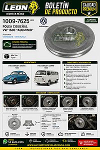 POLEA CIGUEÑAL VW 1600 “ALUMINIO”
