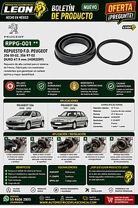 REPUESTO F.D. PEUGEOT 206 00-02, 306 97-02 DURO 47.9 mm  (HOR209P)