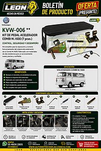KIT DE PEDAL ACELERADOR COMBI M.1600 (7 pzas.)