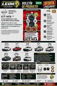 KIT DE MARIPOSAS P/TAPA FILTRO AIRE PLATILLO GRANDE NISSAN PK-UP 2.4L 93-10, D21, NP300 11-13, D22 94-15, X-TERRA 00-06, FRONTIER 98-07, PATHFINDER 94-97, URVAN 00-01