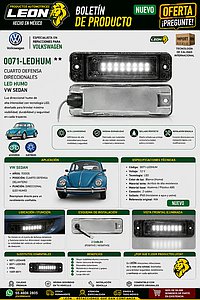 CUARTO DEFENSA DIRECCIONALES LED HUMO VW SEDAN 