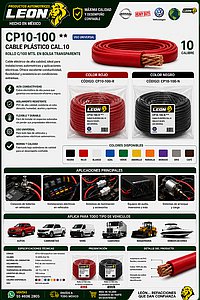 CABLE PLASTICO Cal.10 (ROLLO c/100 m.)