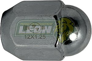 TUERCA CROMADA PLACACERO NISSAN, DATSUN 12x1.25 mm LL. 19 mm (3/4) “TIPO ESFERA”