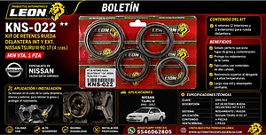 KIT DE RETENES RUEDA DELANTERA INT Y EXT. NISSAN TSURU III 92-17 (4 pzas.)