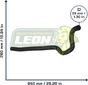 MANGUERA RAD. SUP. RENAULT FLUENCE L4 2.0L 11-17 (215010016R) Ø: 32 mm, L: 300x600 mm LONGITUD: 92 mm