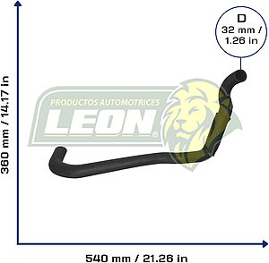 MANGUERA RAD. INF. SEAT IBIZA L4 2.0L 03-15 (6J0121051B) Ø: 30 mm, L: 350x550 mm, LONGITUD: 1110 mm