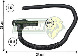 MANGUERA CALEFACTOR RENAULT FLUENCE L4 2.0L 11-17 (A TUBO) Ø: 11x17 mm, L: 200x450 mm