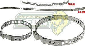 ABRAZADERA P/MACHETA UNIVERSAL AJUSTABLE INOXIDABLE (MEJOR QUE LA VAU-03) (JGO. c/2 pzas.)