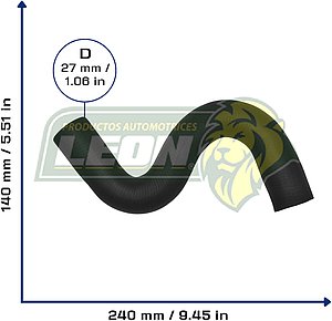 MANGUERA (522120) RAD.SUP. PEUGEOT 206 1.6L 01-09 (2104, MA2120, 1343EL)