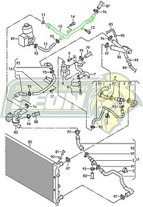 TUBO REFRIGERANTE VW JETTA 2.0L TDI 11-14, SPORTWAGEN 2.0L TDI 10-14, GOLF 2.0L TDI 10-14, BEETLE 2.0L TDI 13-14 PLASTICO INCLUYE O-RING (220-113)