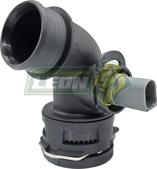 CONECTOR RADIADOR INFERIOR VW TOUAREG 3.0L, TDI 10-18, AUDI Q7 3.0L TDI 13-16 PLASTICO c/SENSOR (120-325)