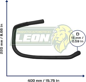 MANGUERA REFRIG. RENAULT MEGANE II L4 2.0L 04-10 M. BENZ L4 2.0L 04-10 (A DEPOSITO DE ANTICONGELANTE) (8200232018) Ø: 15x18 mm, L: 200x450 mm, LONGITUD: 900 mm