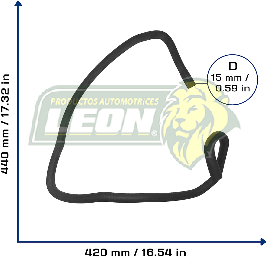 MANGUERA REFRIG. SEAT IBIZA L4 1.6L 03-09, CORDOBA L4 1.6L 03-09, VW LUPO L4 1.6L 05-09, POLO L4 1.6L 03-07 (A DEPOSITO DE ANTICONGELANTE) (6QE121109A) Ø: 15 mm, L: 250x450 mm, LONGITUD: 1260 mm