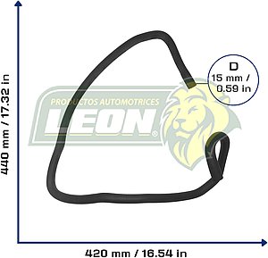 MANGUERA REFRIG. SEAT IBIZA L4 1.6L 03-09, CORDOBA L4 1.6L 03-09, VW LUPO L4 1.6L 05-09, POLO L4 1.6L 03-07 (A DEPOSITO DE ANTICONGELANTE) (6QE121109A) Ø: 15 mm, L: 250x450 mm, LONGITUD: 1260 mm