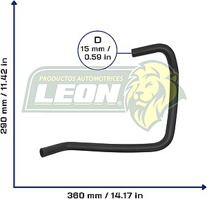 MANGUERA LUBRICACION VW POLO L4 1.6L 03-07, CROSSFOX L4 1.6L 07-17, LUPO L4 1.6L 05-09, SPORTVAN L4 1.6L 07-10 (DEPOSITO DE ACEITE A BOMBA) (5Z0422887A) Ø: 15 mm, L: 250x300 mm, LONGITUD: 730 mm