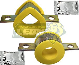 KIT DE ABRAZADERAS Y GOMAS BARRA DIR. STD. NISSAN TSURU III (POLIURETANO AMARILLO)