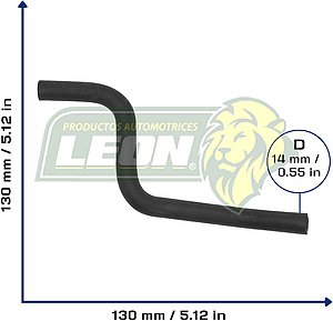 MANGUERA CALEFACCION FORD FIESTA L4 1.4L 98-00, KA L4 1.6L 01-08 (XS5118K579AA) Ø: 15 mm, L: 100x300 mm, LONGITUD: 380 mm