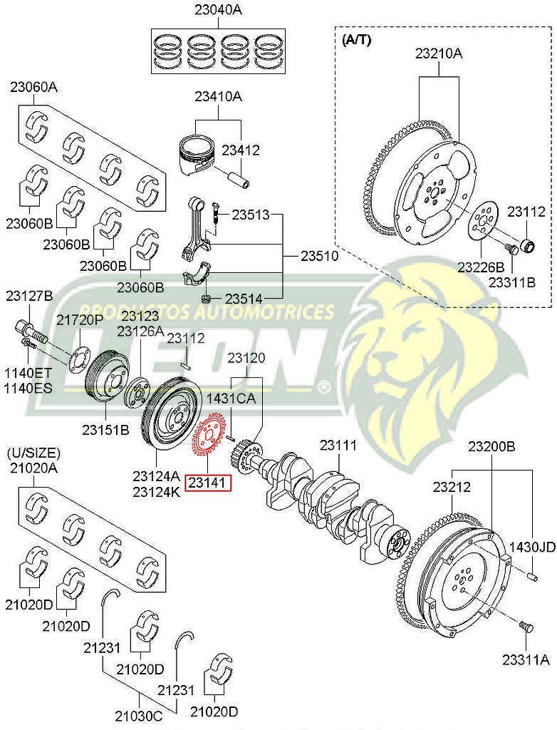 LAINA ENGRANE o CUCHILLA CIGUEÑAL HYUNDAI ATOS 1.0, 1.1L 98-16 “RELUCTOR” ORIGINAL