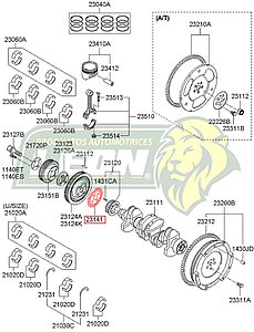 LAINA ENGRANE o CUCHILLA CIGUEÑAL HYUNDAI ATOS 1.0, 1.1L 98-16 “RELUCTOR” ORIGINAL
