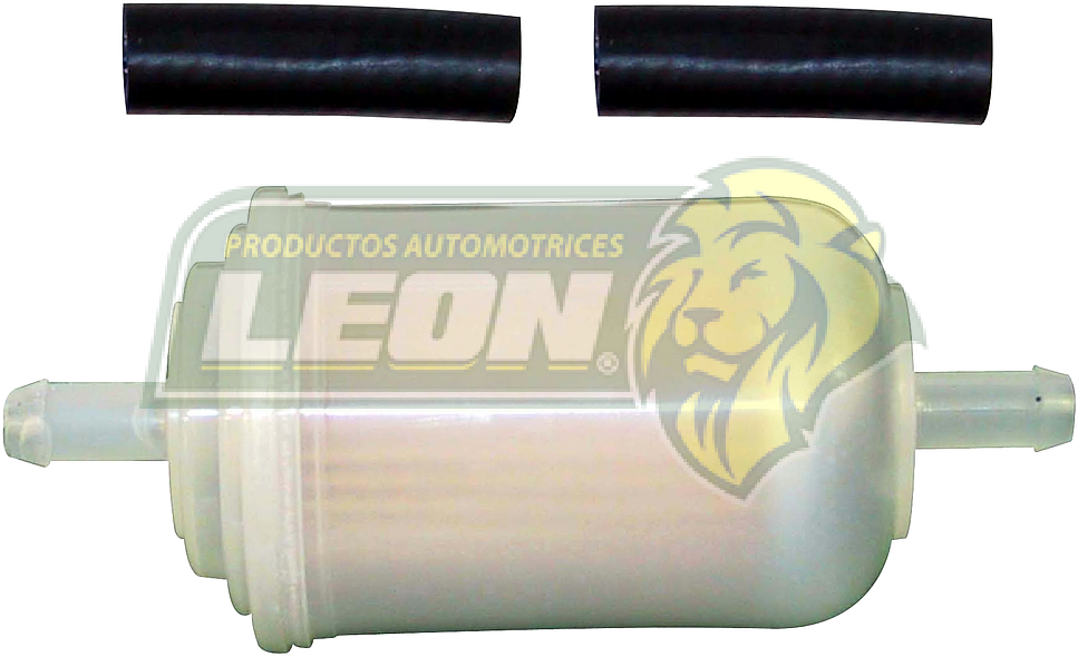 FILTRO GASOLINA UNIVERSAL GRANDE FORD, G.M., DODGE 3/8 CON MANGUERAS (PLASTICO)
