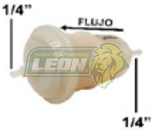 FILTRO GASOLINA NISSAN 88-91 PIPETAS 1/4 PLASTICO